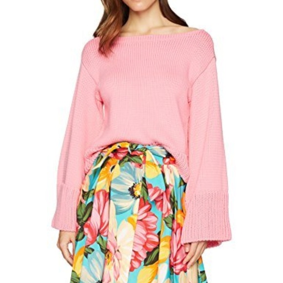Milly Sweaters - MILLY Womens Cropped Flare Sleeve Sweater Small